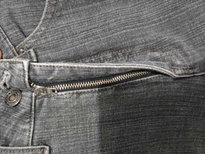 grey bootcut denim