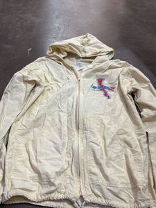 Cream Zip-Up Hooded Jacket