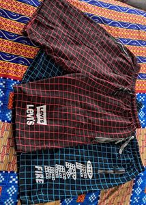 combo of  Plaid Shorts