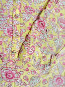 Yellow Floral Print Kurta