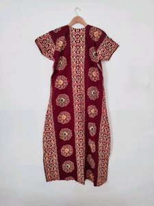 Burgundy Ptinted Nighty (Women)