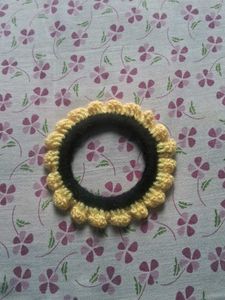 Crocheted Flower Hair gagra with Chinese Stick