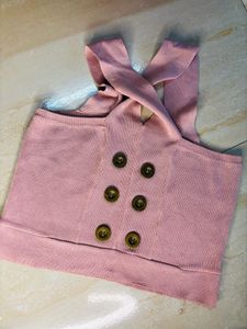 Chic Pink Halter Neck Crop Top🎀💕