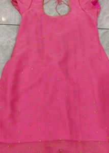 Elegant Pink Kurta Palazzo Set