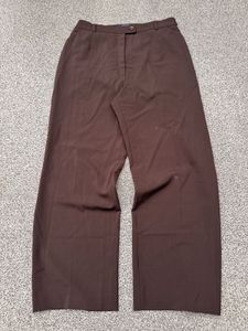 Classic Brown Wide-Leg Trousers