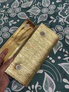 Gold Rhinestone Clutch