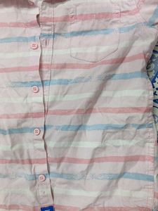 Teamspirit Striped Short Sleeve Shirt