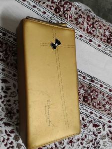 Gold Clutch with Bow Detail