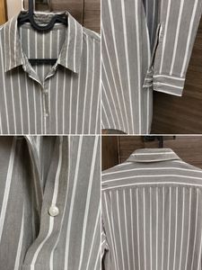 Striped grey and white top