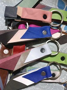 Keychain Colourblocked 1 Set | Genuine Leather