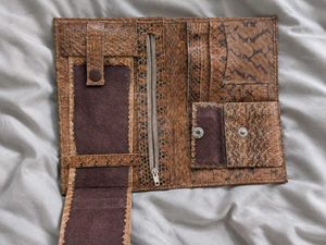 Vintage Snake Skin Leather Wallet