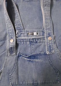 Denim Dungaree Shorts