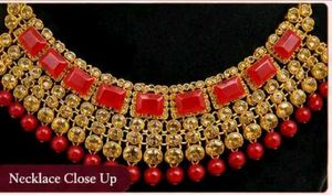 Traditional Red &amp; Gold Jewellery Set