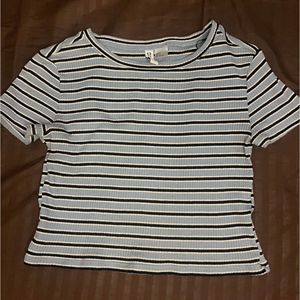 Striped Cropped T-Shirt