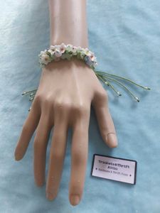 Floral Beaded Cord Bracelet
