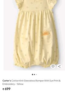 Adorable Yellow Sun Romper for Baby Girl