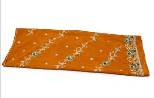 Elegant Mustard Embroidered Saree