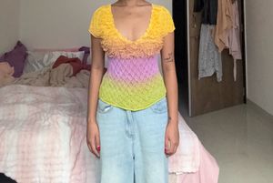 Vibrant Ombre Knit Top