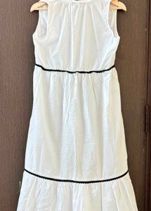 White Embroidered Midi Dress