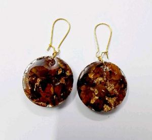 Real Rose Preserved Circle Earrings