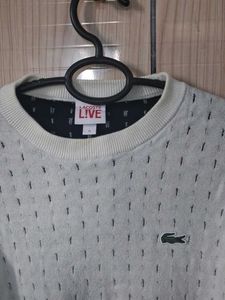 Lacoste Men's Off-White Knit Sweater