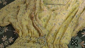 Elegant Yellow Floral Maxi Dress