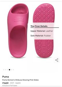 Puma Shibusa Glowing Pink Slides