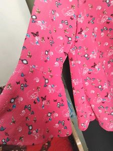 Chic Pink Floral Bell Sleeve Top