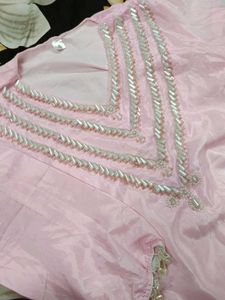 Elegant Pink Beaded Ethnic dress