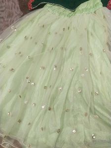 Party Wear Dress Cute Green &amp; Lime Kids Outfit