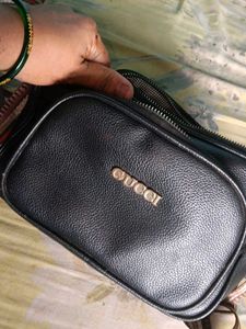Gucci Black Leather Crossbody Bag