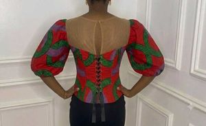 Vibrant Puff Sleeve Corset Top