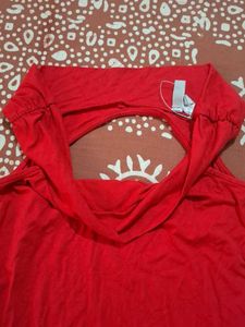 Vibrant Red Casual Dress