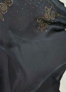 Embellished Black Saree