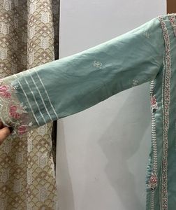 Embroidered blue Kurta set