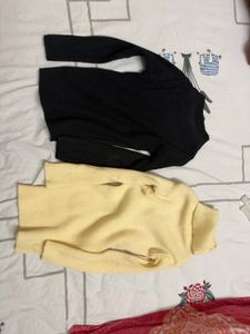 Turtleneck Sweaters - Black &amp; Yellow