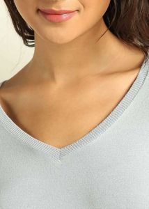 Light Blue V-Neck Sweater