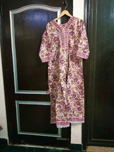 Floral A Line 3 Piece Kurta Set M Size