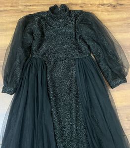 Sparkling Black Ethnic Gown