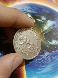 1947 George VI One Rupee coin
