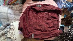 Maroon Hooded Bomber Jacket