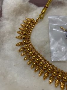Gold finished minimal necklace set