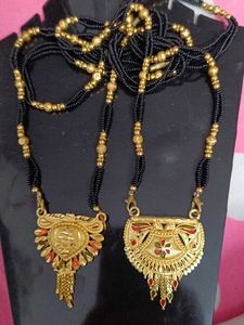 Designer Gold Plated Mangalsutra Set 4  ka