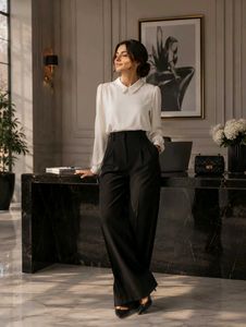 Elegant White Peter Pan Collar Blouse