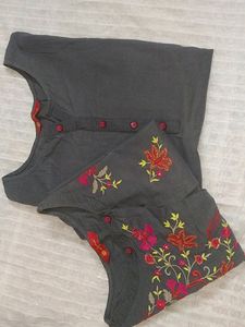 Kurta With Embroidered Jacket