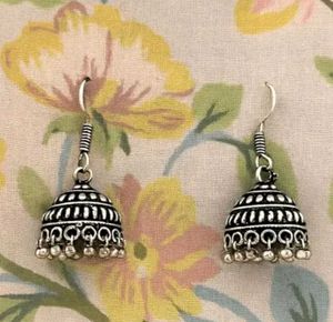 Oxidized Jhumka Earrings