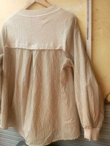Korean Style V-Neck Knit + Shirt Top (Women)
