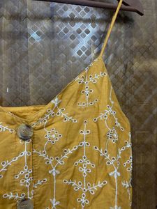 Mustard Yellow Eyelet Cami Top(Brand new)