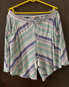 BStories Striped Culottes Shorts