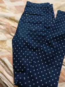 Blue Patterned Jeans